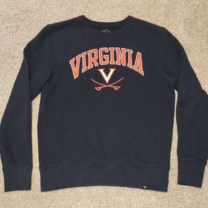 47 Blue Sweatshirt with VIRGINIA Text and Logo